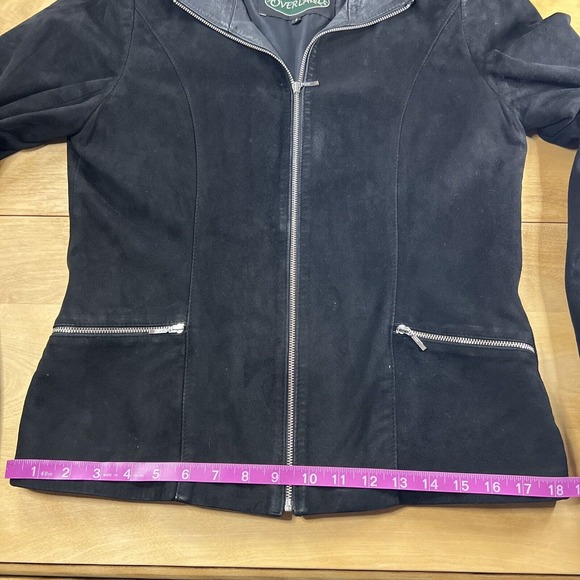 Vintage Overland Women's Black Suede Leather Jacket‎ Sz 6 Western Cocktail Fancy - Picture 7 of 13